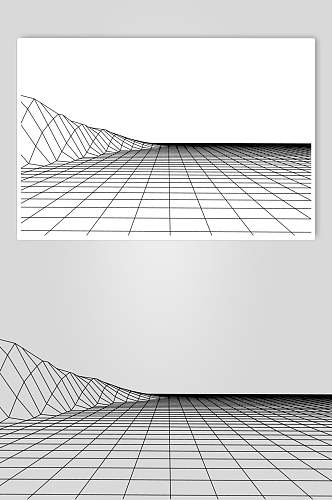 平面抽象网格地形矢量素材