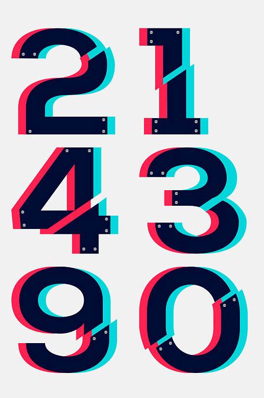 时尚赛博朋克数字免抠素材