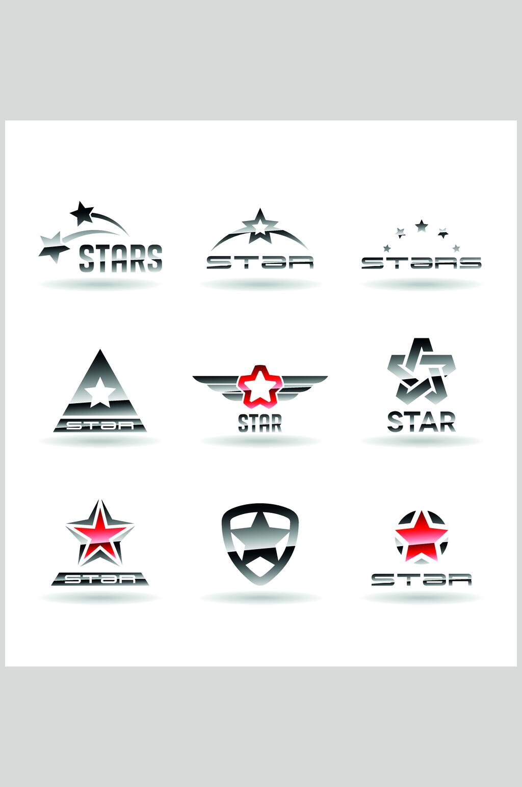 简约几何标志LOGO设计素材