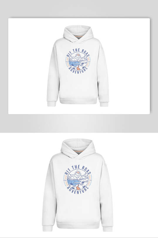 长袖简约白色大气高端卫衣展示样机