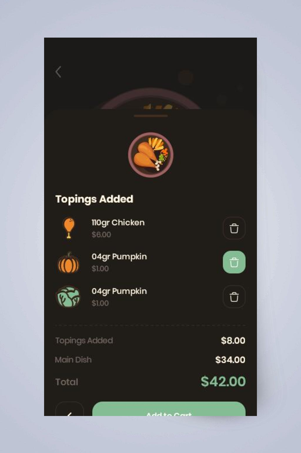 英文外卖APP界面设计素材