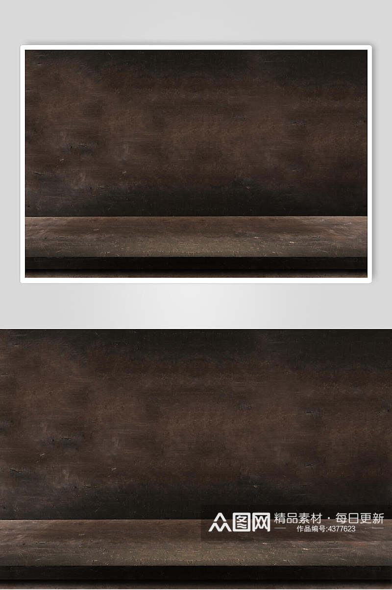 黑褐色立体双面木台木板图片素材