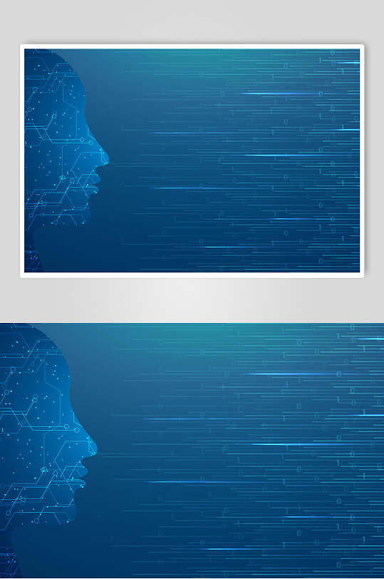 商务光点线条蓝色科技图片