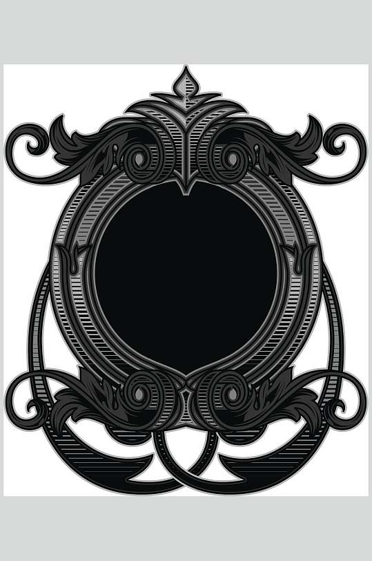 黑色文字框手绘装饰边框对话文本气泡框漫画卡通涂鸦气泡对话框简约