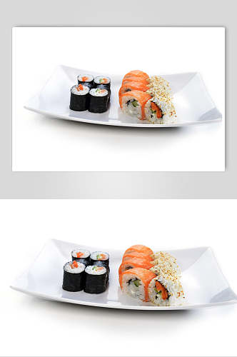 海苔鱼排寿司摄影美食图片