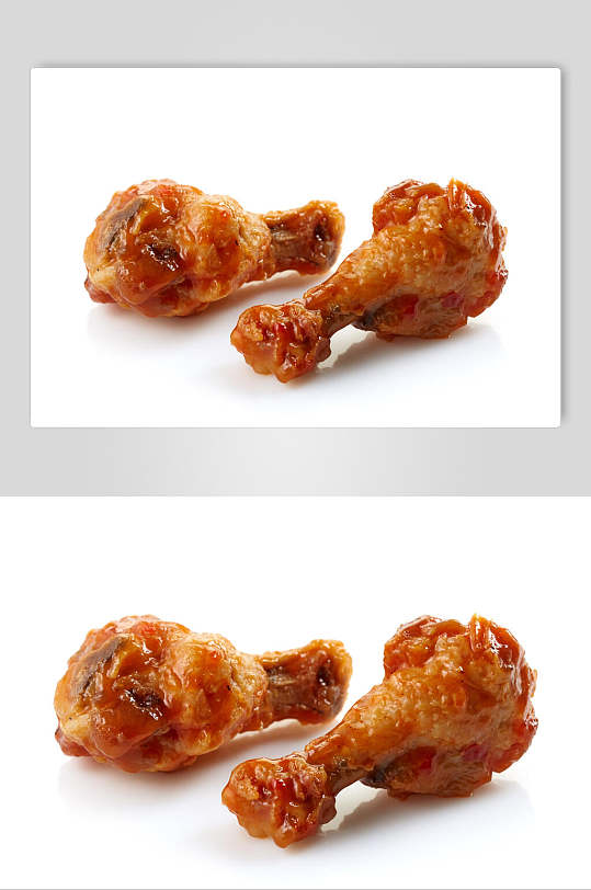 两个奥尔良烤鸡腿韩式炸鸡图片