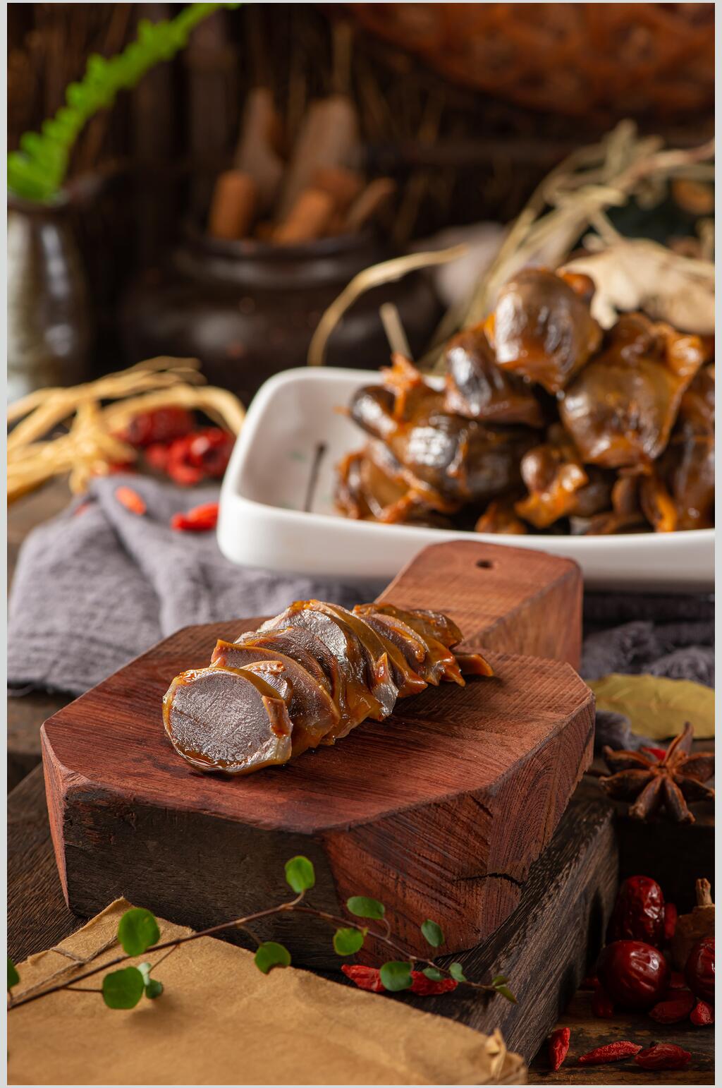 切片儿的肉块卤味卤水美食图片素材