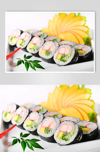 寿司海苔叶子摄影美食图片