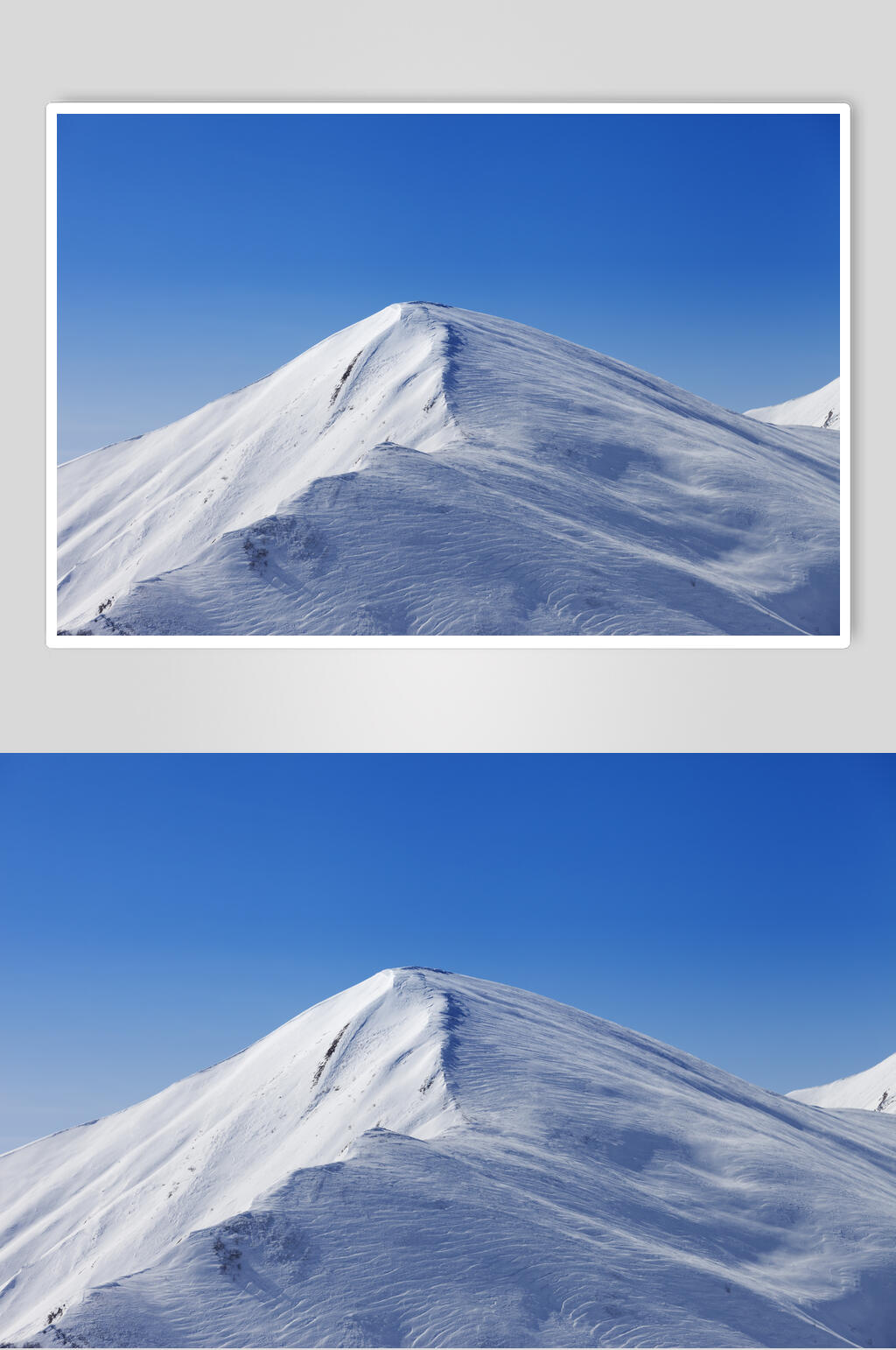 蓝天白色雪山雪景摄影图片素材