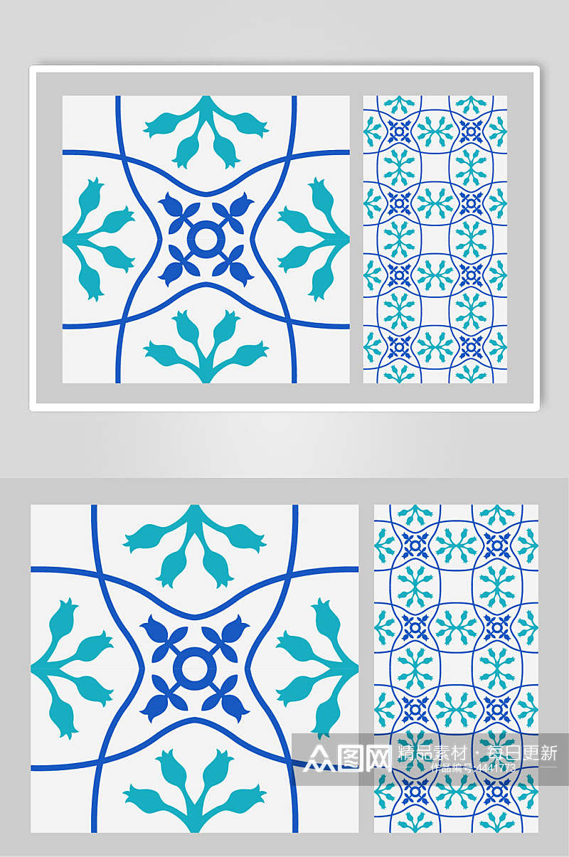 简约装饰花纹矢量素材素材
