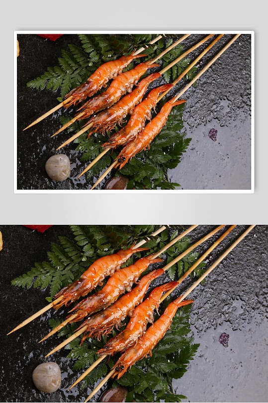 烧烤基围虾美食图片