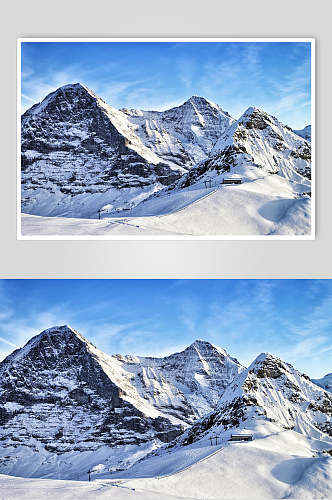 唯美雪山雪景摄影图片