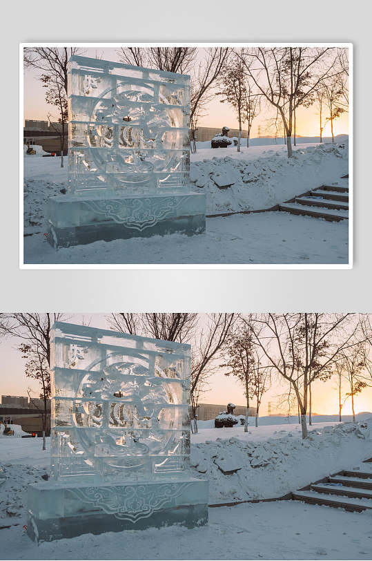 冰雕吉林长春世界雕塑公园摄影图片