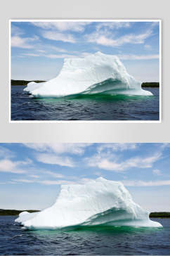 墨绿色深海冰雪冰川冰雪风景图片