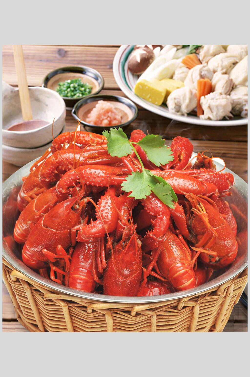 香菜美味小龙虾图片素材