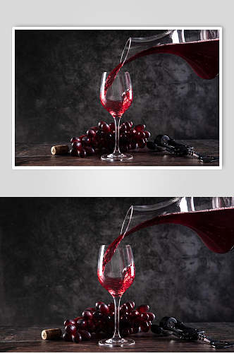 红酒酒杯摄影图片