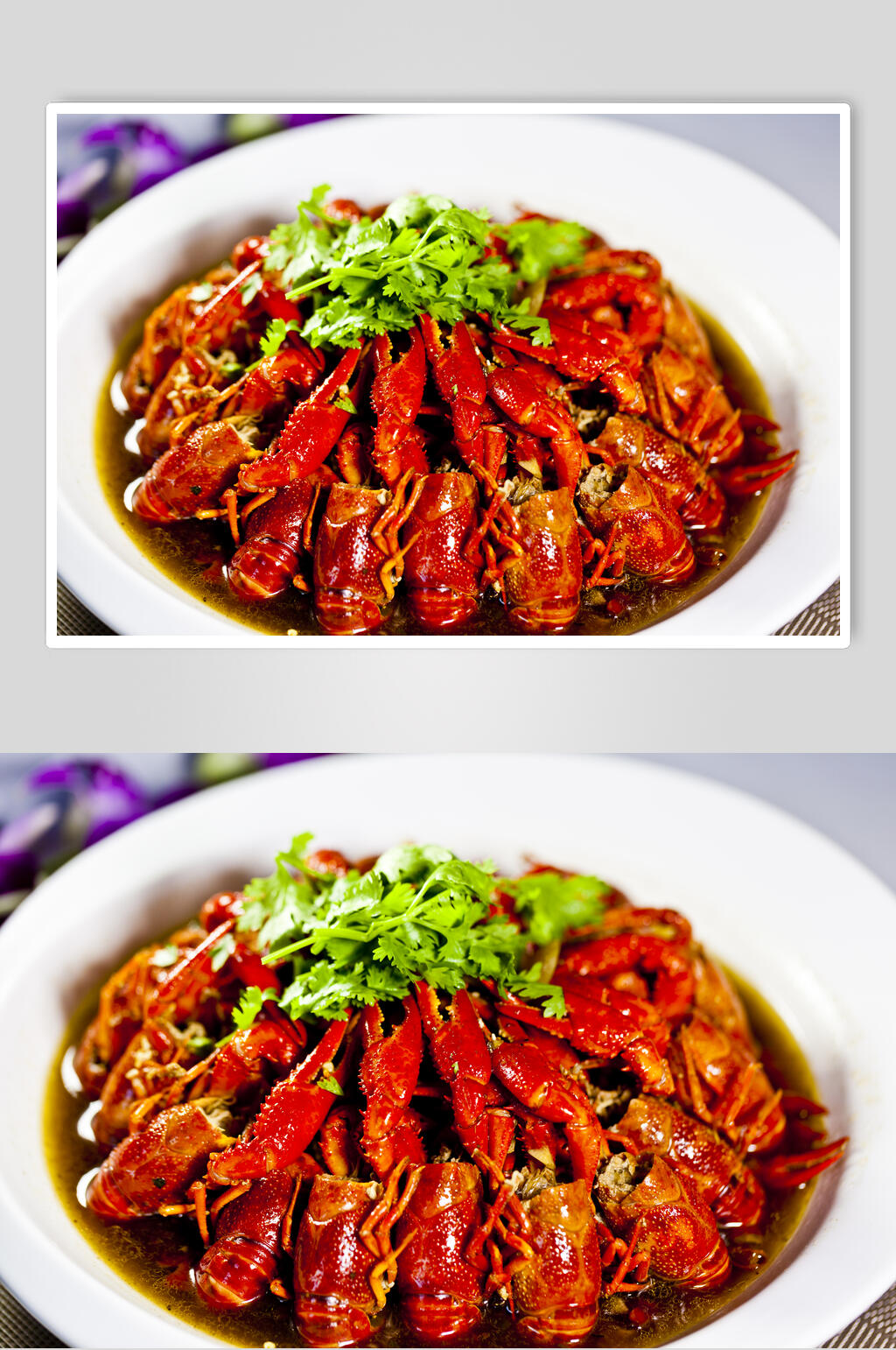 香菜美味小龙虾图片素材