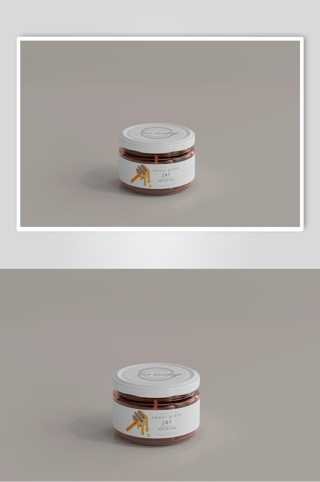 简约品牌果酱玻璃瓶样机素材