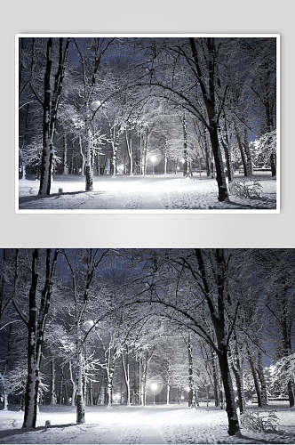 高清自然雪景风景图片