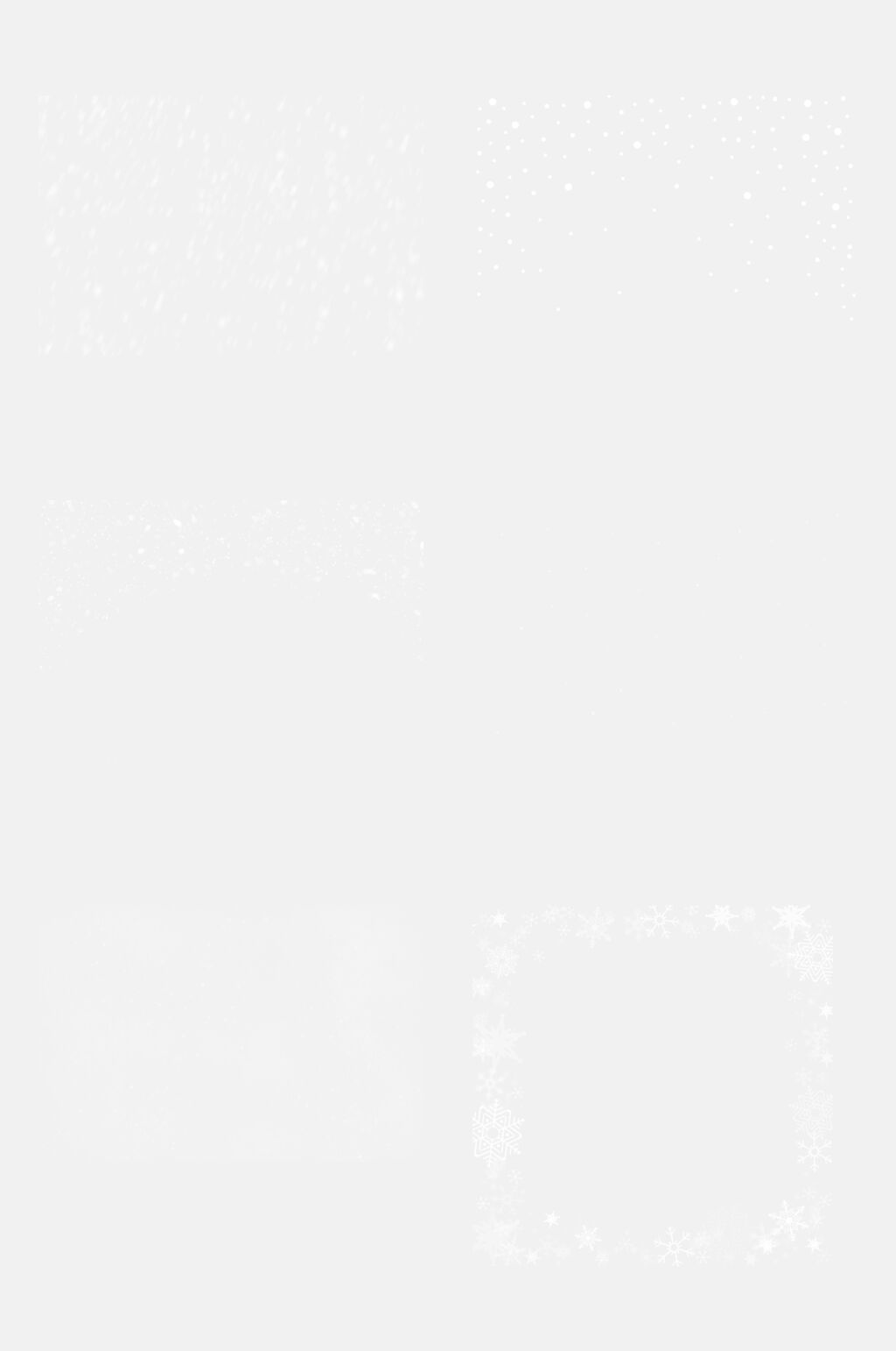 大气高端雪花彩灯冬天冰框免抠素材素材