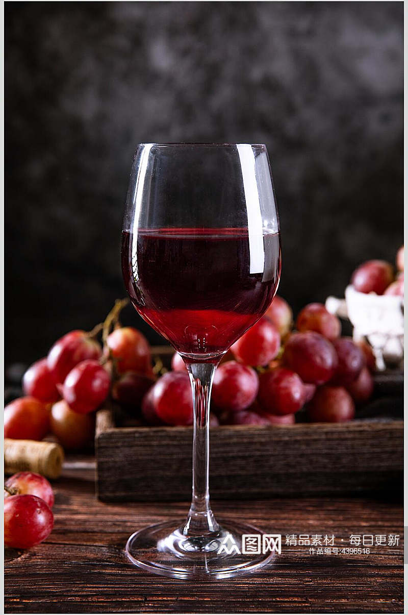 葡萄高脚杯红酒摄影图片素材