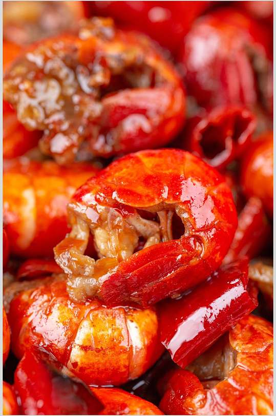 香辣虾尾烧烤美食高清图片