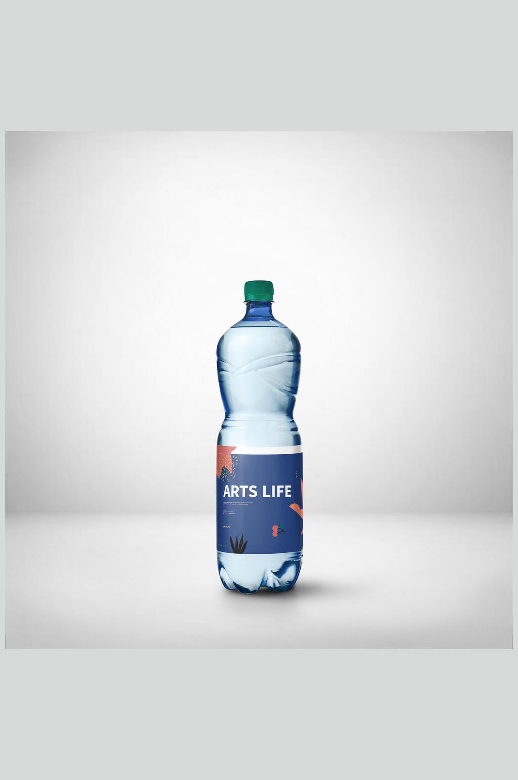 英文矿泉水标签样机素材