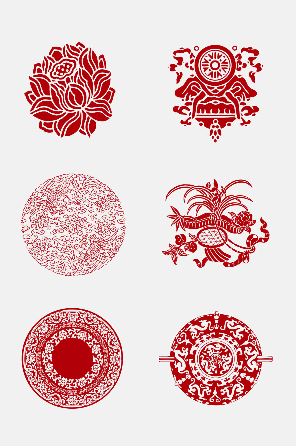 玉如意古风图腾花纹图案免抠素材素材