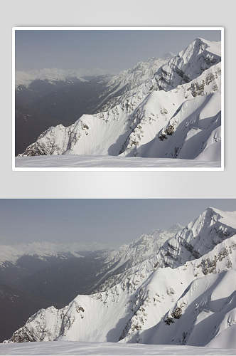 风景雪山雪景摄影图片