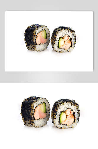 海苔黄瓜寿司摄影美食图片