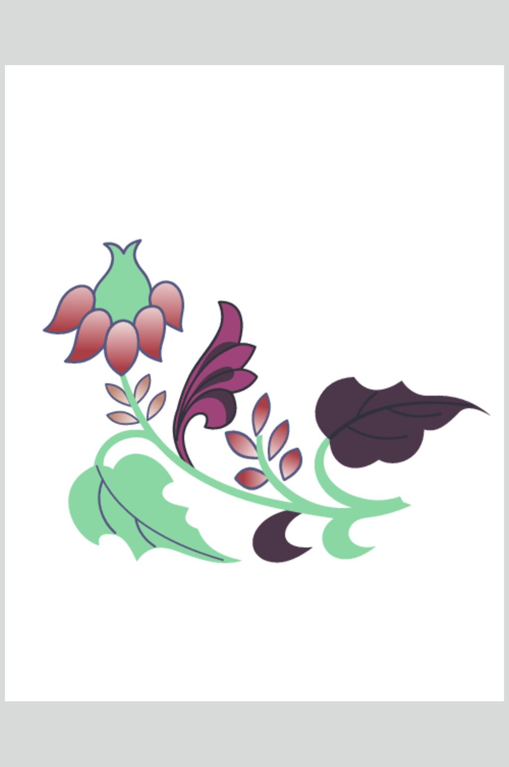 敦煌绿植矢量素材素材