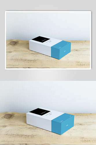 纹理木头大气高端纸盒包装盒样机