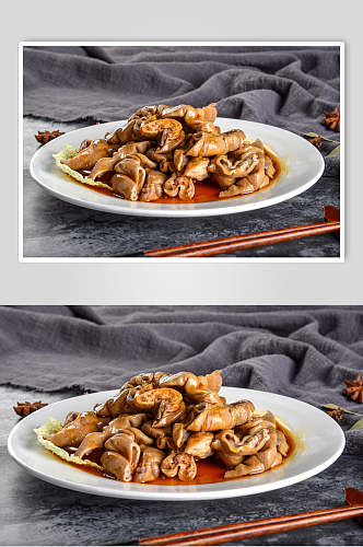 鸭肠美食卤味图片
