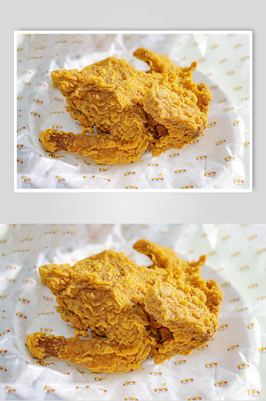 一整只韩式炸鸡图片