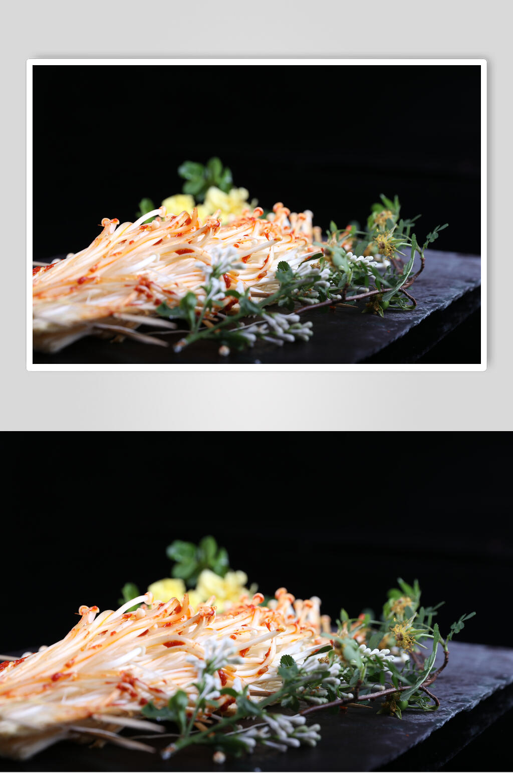 石板金针菇美食图片素材