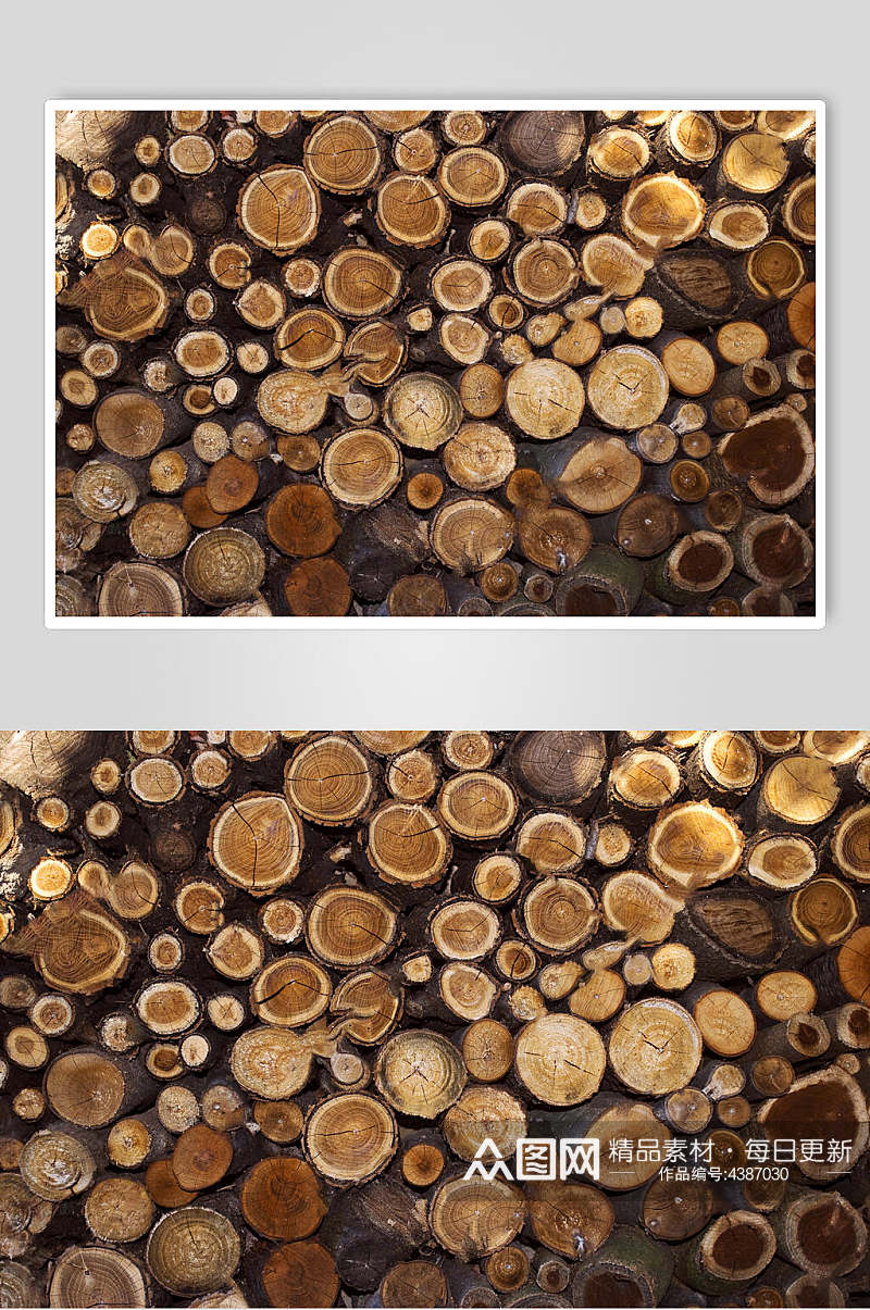 密集圆木桩木纹面图片素材