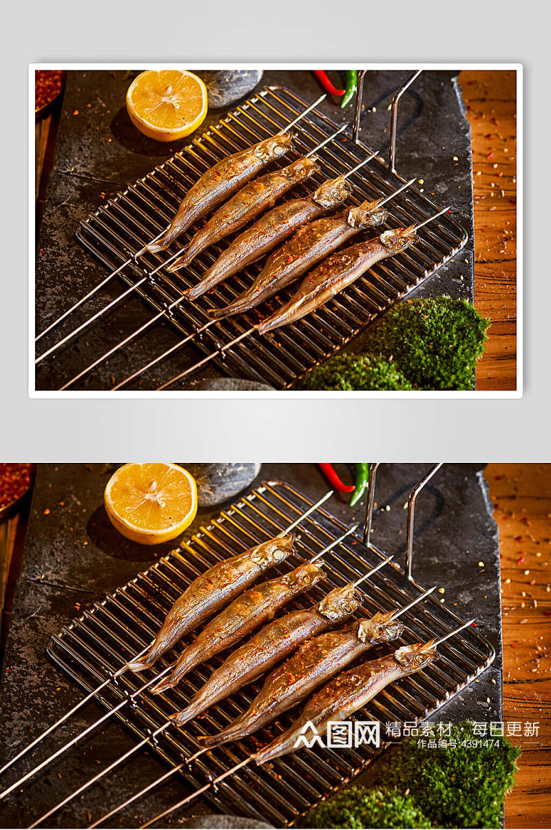 基围虾烧烤美食高清图片素材