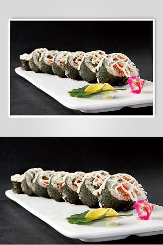 寿司海苔摄影美食图片