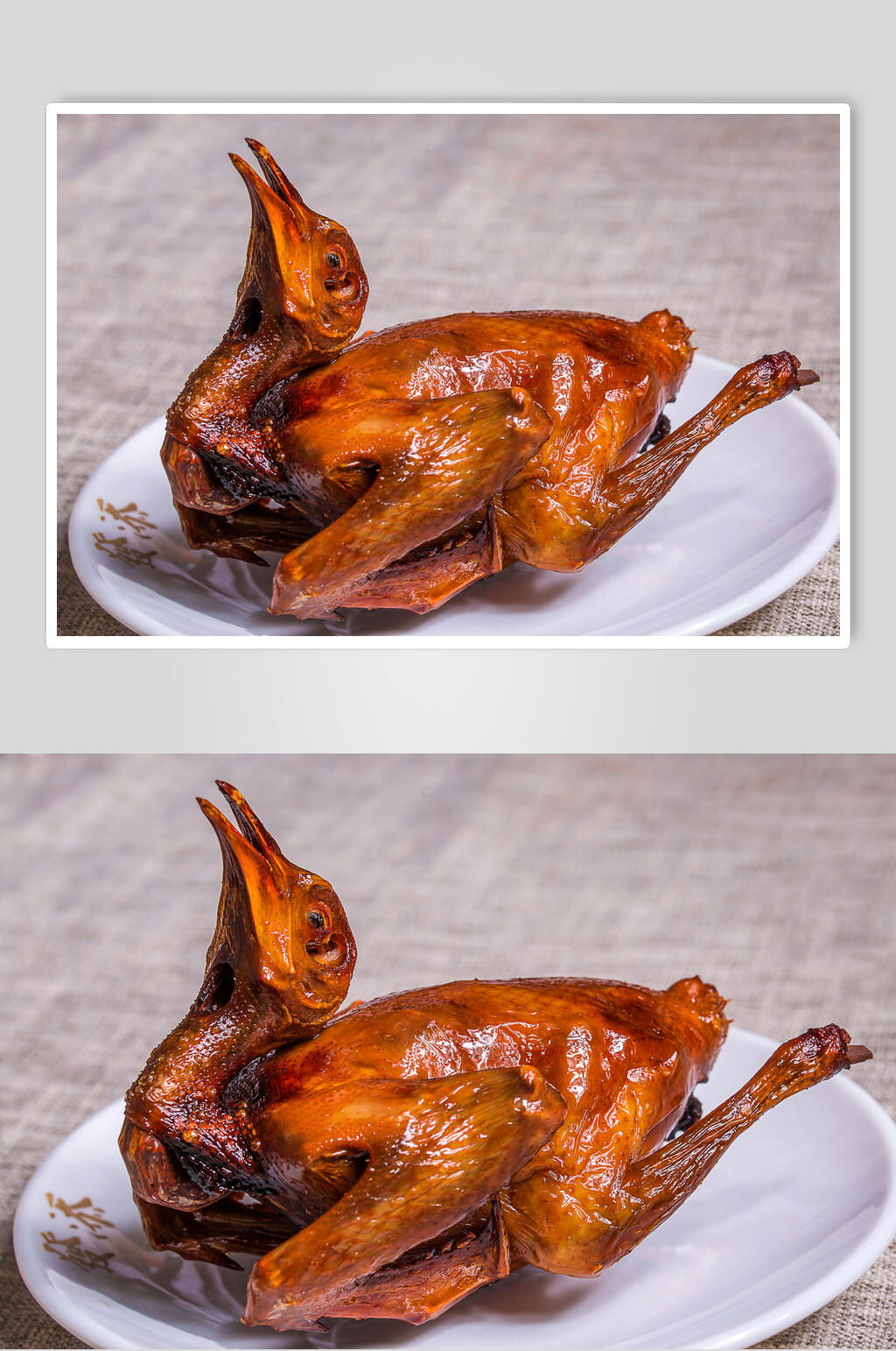 一整只烤鸡美食卤味图片素材