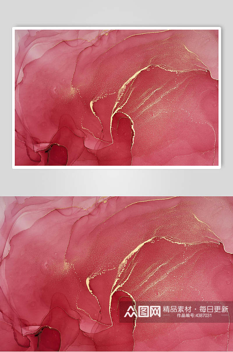 水彩红色大理石纹图片素材