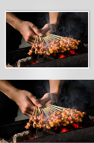 羊肉串肉串美食图片