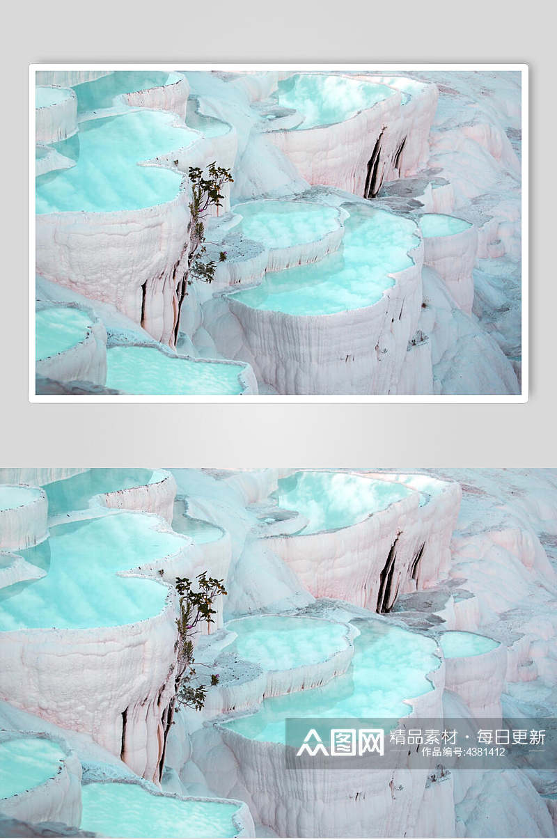 奇特盐湖冰川冰雪风景图片素材