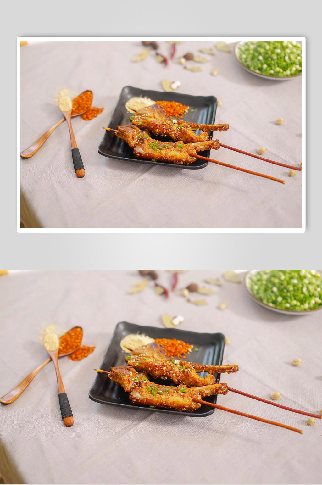 羊肉烤羊排美食图片素材