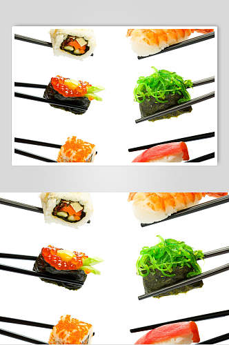 鱼子酱海苔蔬菜寿司摄影美食图片