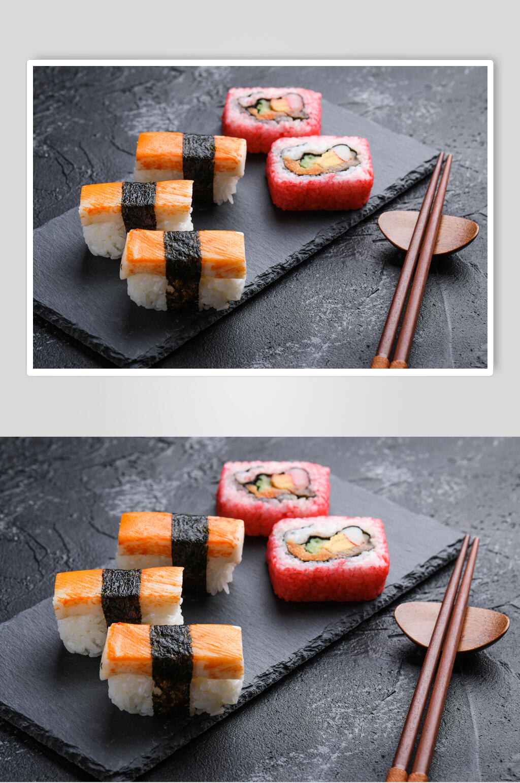 寿司海苔肉排摄影美食图片素材