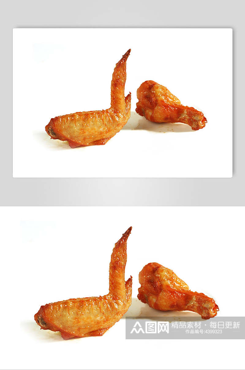 奥尔良鸡腿烤翅美食高清图片素材