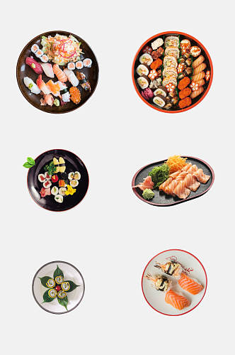 创意金枪鱼摄影图寿司日料免抠素材