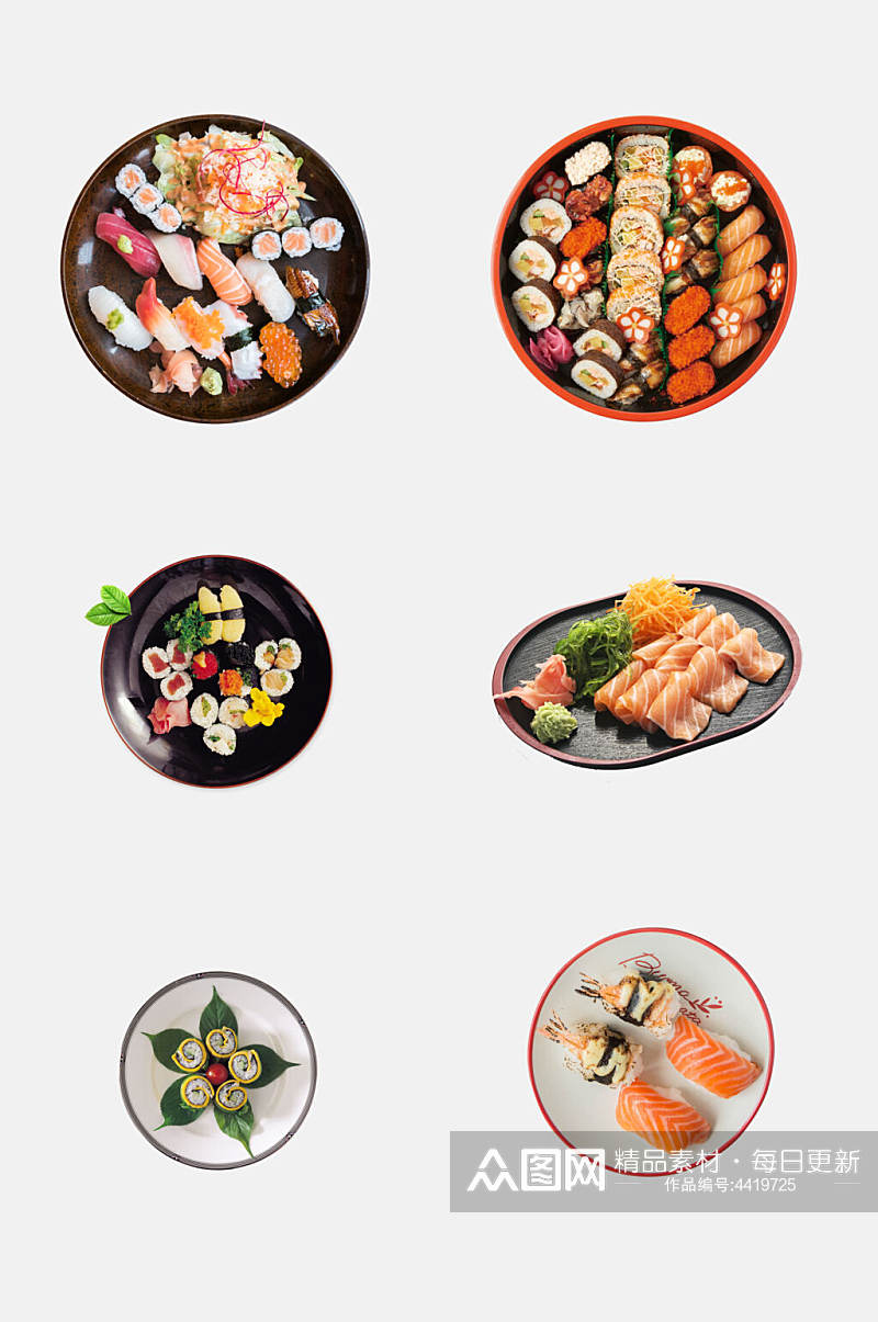 创意金枪鱼摄影图寿司日料免抠素材素材