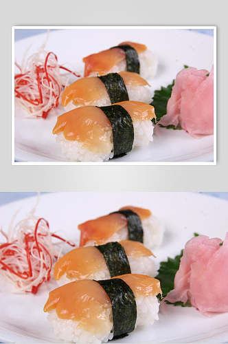 寿司海苔生鱼片摄影美食图片