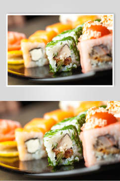 芒果寿司摄影美食图片